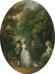 Henryk, książę Cumberland (1745-90) z księżną Cumberland (1743-1808) i lady Elżbieta...